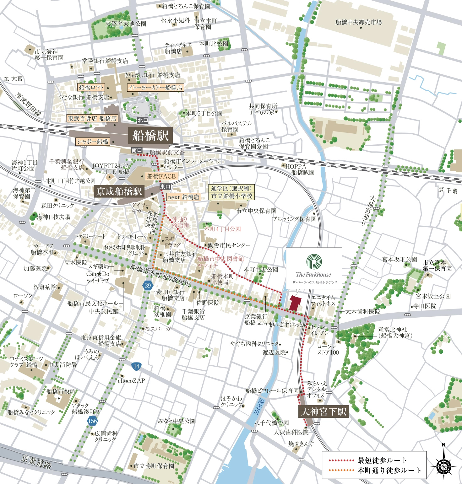 ザ・パークハウス 船橋レジデンス：案内図