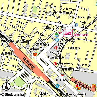 株式会社ハウスメイトショップ　津田沼店の周辺地図