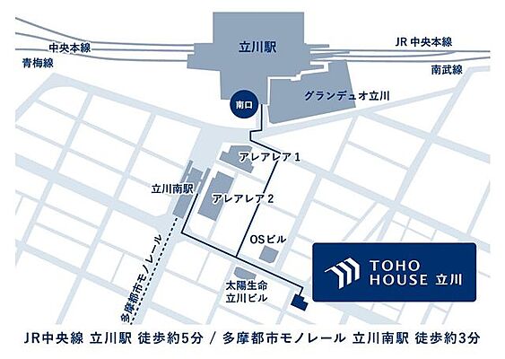 ホームズ 地図 アクセス情報 株式会社東宝ハウス立川 不動産会社 不動産屋 の検索