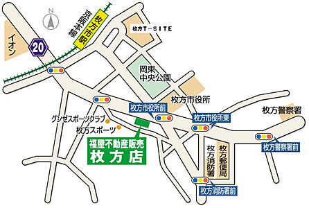 株式会社福屋不動産販売 枚方店の周辺地図