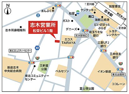 朝日リビング株式会社 志木営業所の周辺地図