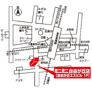 株式会社ミニミニ城南 自由が丘店の周辺地図
