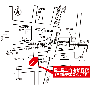 株式会社ミニミニ城南 自由が丘店の周辺地図