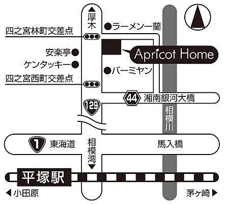 アプリコットホーム株式会社の周辺地図
