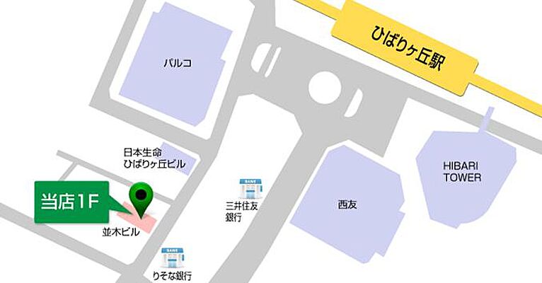 株式会社タウンハウジング東京　ひばりヶ丘店の周辺地図