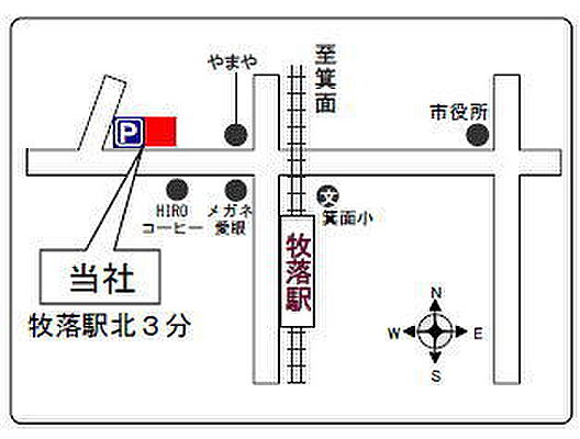 箕面ハウジング株式会社の周辺地図