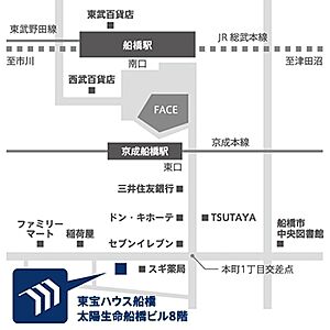 株式会社東宝ハウス船橋の周辺地図