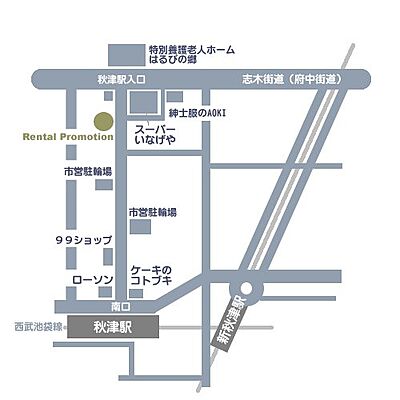 株式会社レンタルプロモーション 本店の周辺地図