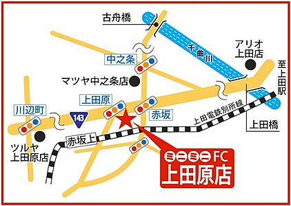 株式会社チンタイバンク　ミニミニFC上田原店の周辺地図