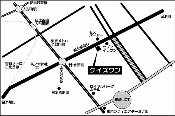 マンションカウンター日本橋店 株式会社ケイズワンの周辺地図