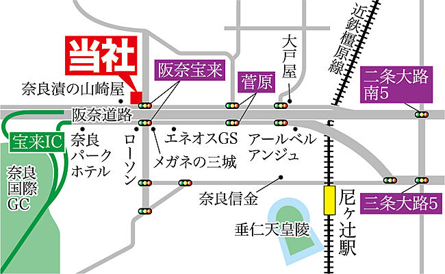 センチュリー21 株式会社フロンティア不動産販売 奈良店の周辺地図