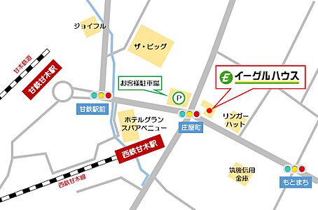 イーグルハウス株式会社　甘木本店の周辺地図