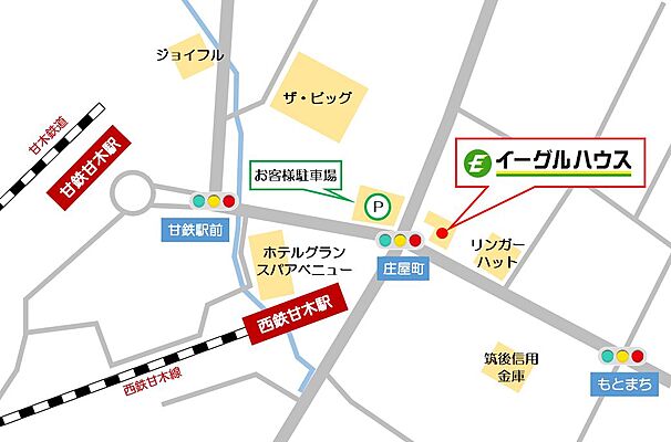 イーグルハウス株式会社　甘木本店の周辺地図