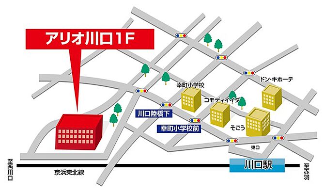 株式会社尾張屋　アリオ川口店の周辺地図