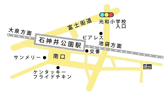 ホームズ 地図 アクセス情報 株式会社アイ建設事務所 Ai賃貸 石神井公園店 不動産会社 不動産屋 の検索