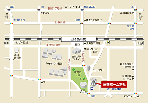 株式会社三国ホーム　本店の周辺地図