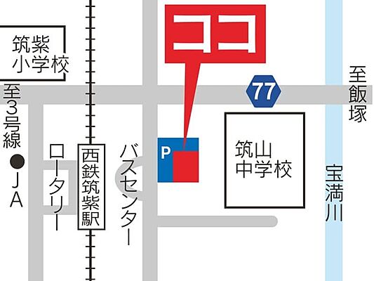 株式会社駅前不動産 売買小郡朝倉の周辺地図