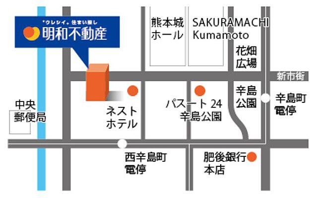 株式会社明和不動産の周辺地図