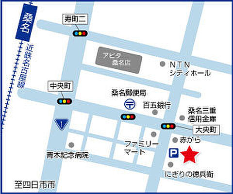 ハウスドゥ 桑名中央通 ファミリアホームサービス株式会社の周辺地図