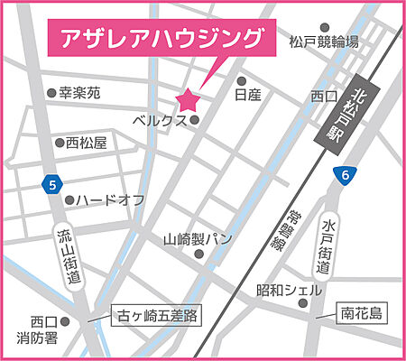 株式会社アザレアハウジングの周辺地図