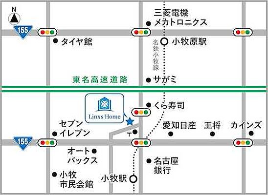 株式会社リンクスホームの周辺地図