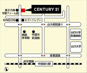 センチュリー21カワグチ　カワグチ株式会社の周辺地図
