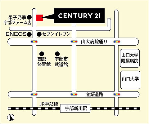 センチュリー21カワグチ　カワグチ株式会社の周辺地図