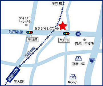 ハウスドゥ　京阪寝屋川　株式会社Neo不動産販売の周辺地図