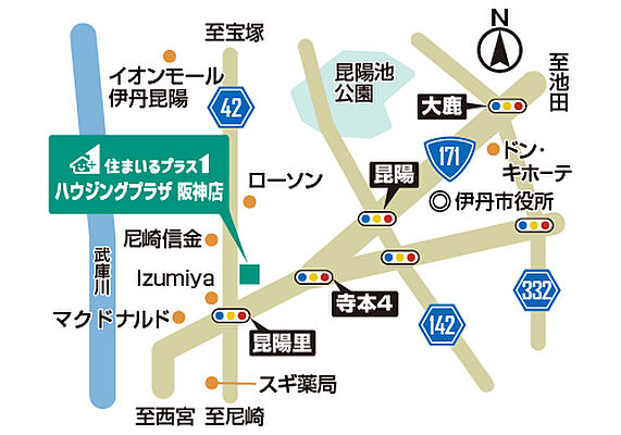 株式会社ハウジングプラザ 本店の周辺地図