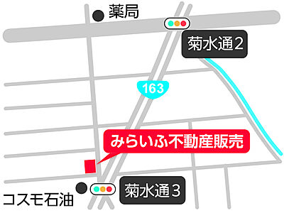 みらいふ不動産販売の周辺地図