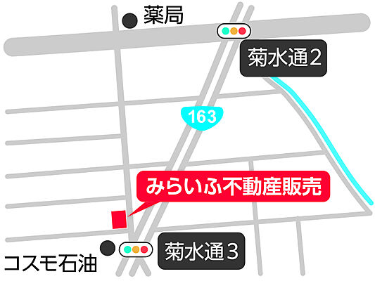 みらいふ不動産販売の周辺地図