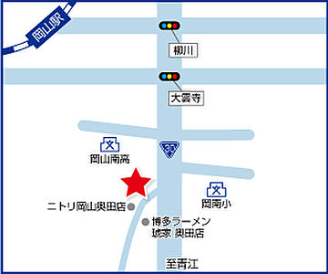 ハウスドゥ 岡山奥田 株式会社クリエイティブスタッフ大和の周辺地図