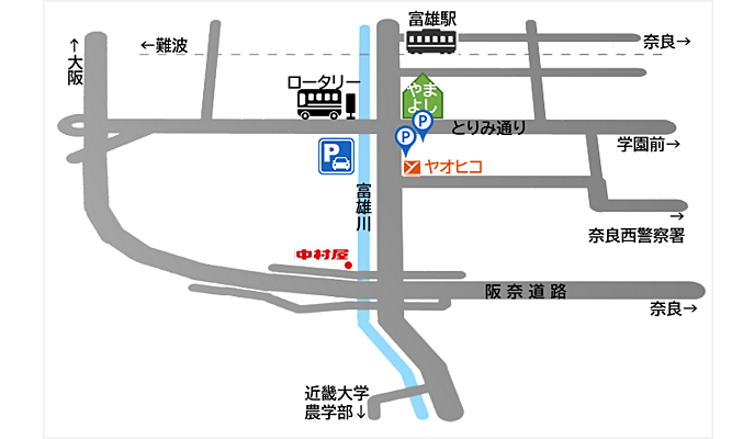 やまよし株式会社の周辺地図