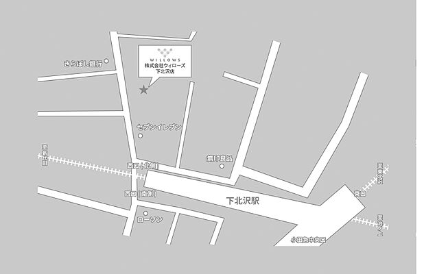 株式会社ウィローズ 下北沢支店の周辺地図