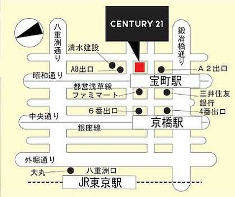 株式会社レイシャス センチュリー21レイシャスの周辺地図