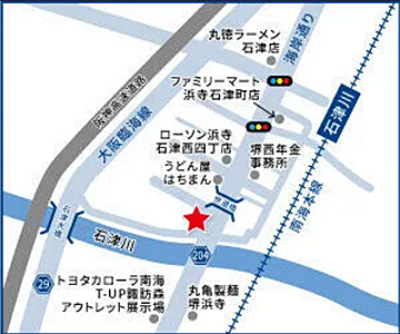 ハウスドゥ 浜寺石津 株式会社ライドホームの周辺地図