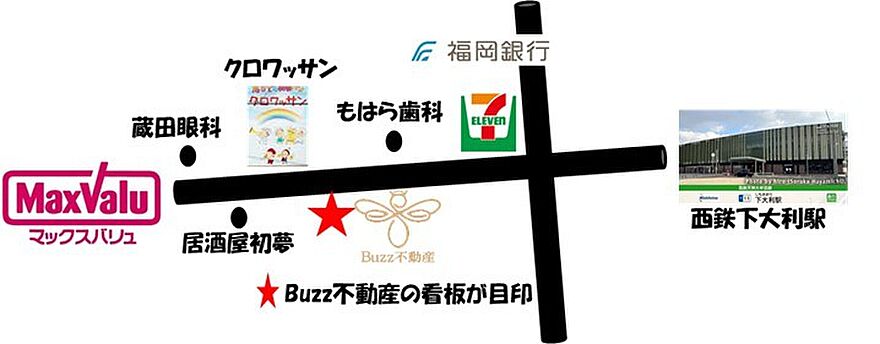 株式会社Buzz不動産の周辺地図