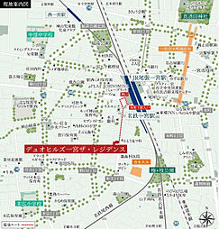 デュオヒルズ一宮ザ・レジデンス 現地案内図