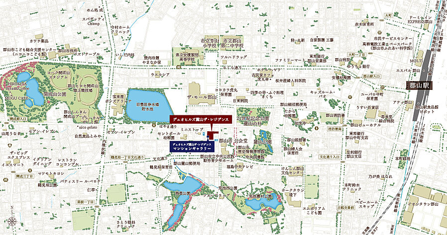 デュオヒルズ麓山ザ・レジデンス：案内図