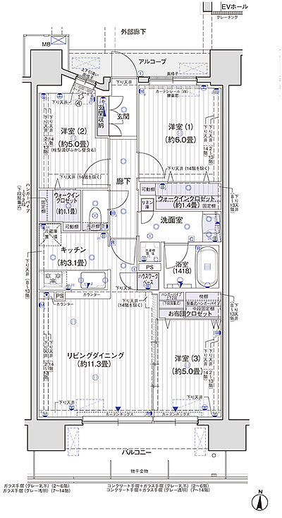 タイプ:【エンブレム徳島弐番館 先着順】II-F