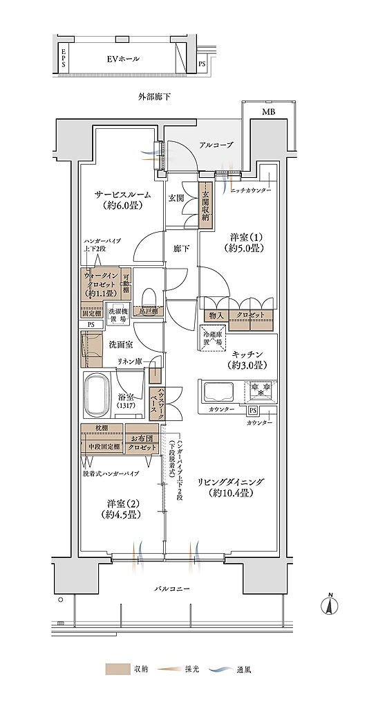 エンブレム徳島 間取り 【エンブレム徳島弐番館　第3期2次　先着順】II-G