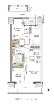 エンブレム徳島 間取り 【エンブレム徳島弐番館　第3期2次　先着順】II-G