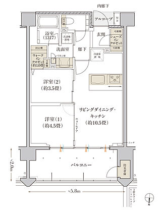 デュオヒルズ石垣真栄里 間取り 【第2期1次以降】 C