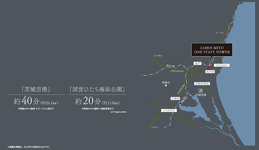 レーベン水戸ONE STATE TOWER：交通図