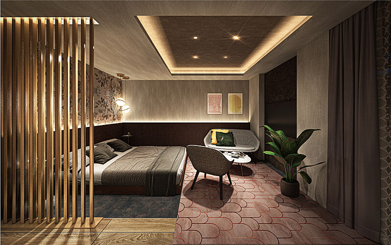 レーベン長岡古正寺NACREOUS ゲストルーム完成予想CG