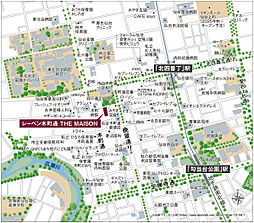 レーベン木町通THE MAISON 現地案内図