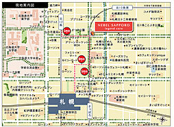 ネベル札幌 legend core 現地案内図