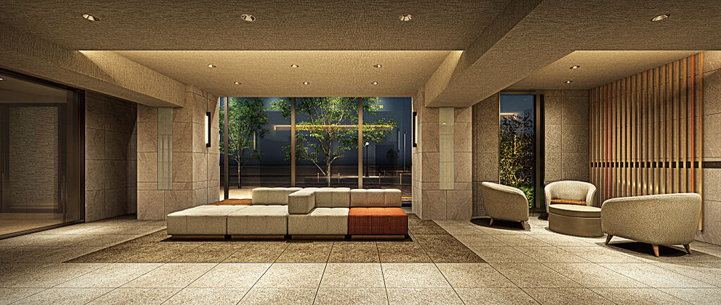 レーベン・グランデ美田園ONE FLAG ラウンジ完成予想CG