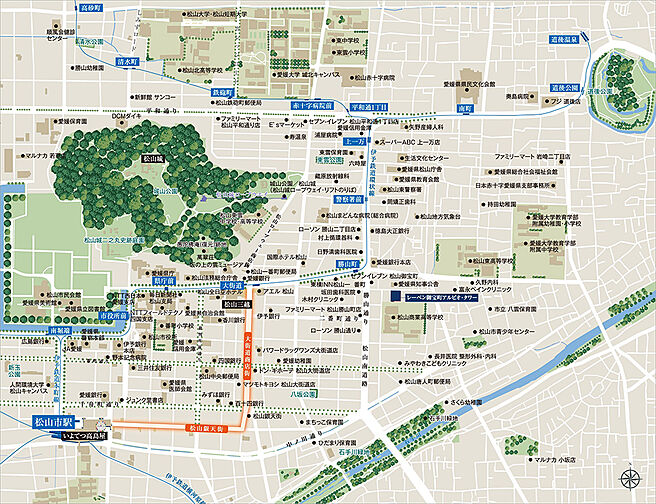 レーベン御宝町アルビオ・タワー 現地案内図