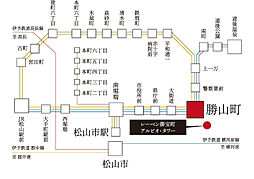 レーベン御宝町アルビオ・タワー アクセス図